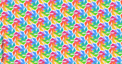 repetitive abstract geometric rainbowpattern-6b1a of the polygon-6b1