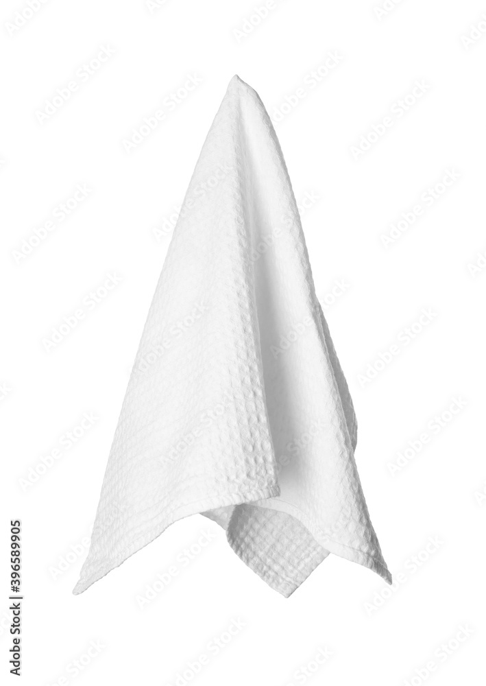 Soft clean kitchen towel isolated on white Soft clean kitchen towel isolated on white