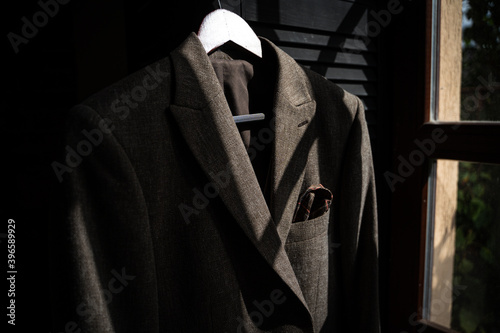 Fotografie A man wearing a suit and tie. High quality photo