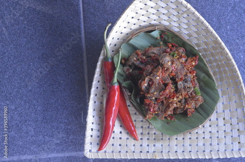 traditional padang food delicious dendeng, heritage food