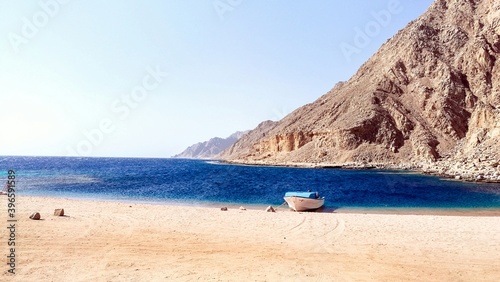 Abu galoum beach and sea in dahab city of Egypt