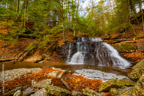 Hells Hollow Falls Wide View of the natural area and stream.