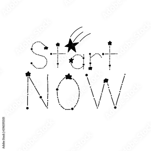 Wallpaper Mural Start now hand drawn poster on white isolated Torontodigital.ca