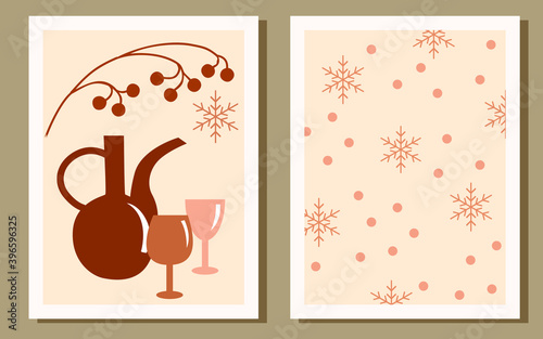 Abstract drawings in modern colors in flat design. Decoration, cards, posters. Pastel shades. Background picture.