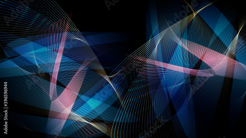 Colorful vector design with continuous shapes