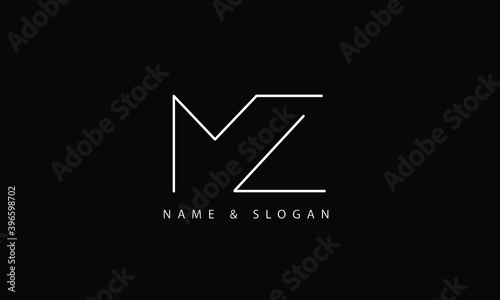 MZ, ZM, M, Z abstract letters logo monogram photo