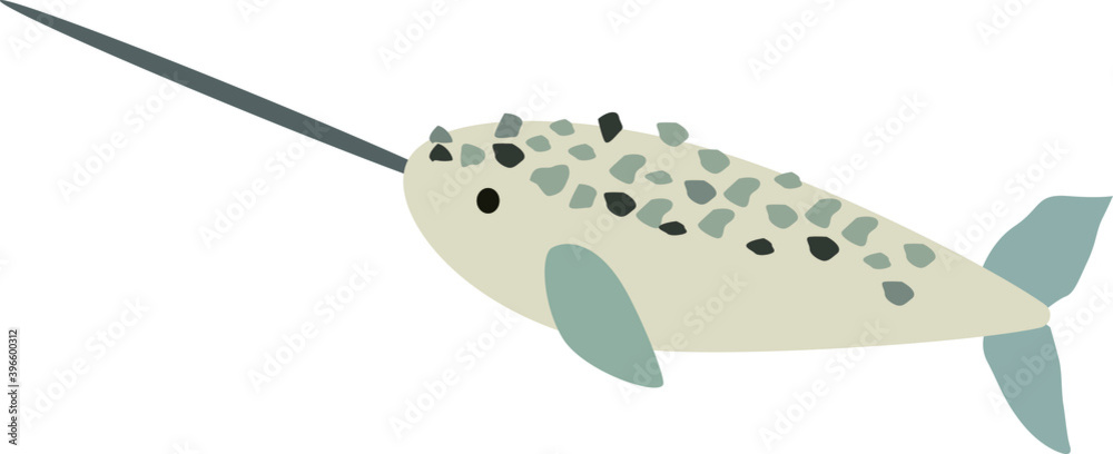 Φωτογραφία simple drawings of whale killer whales live in the sea and ocean, vector drawing