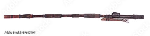 Φωτογραφία hunting Indian blowgun on  white background