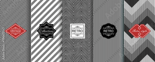 Set of seamless geometric p...