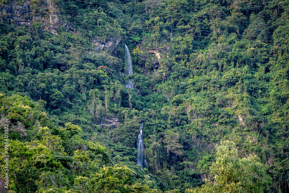 Little waterfall falling from Avila Mountain. Caracas Venezuela