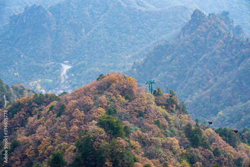 Street view local visitor and tourist Wudang shan Mountains.