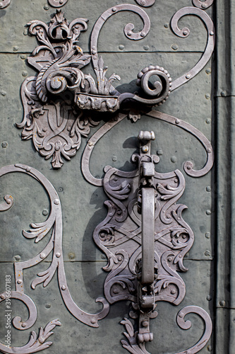 beautifully forged antique door lock