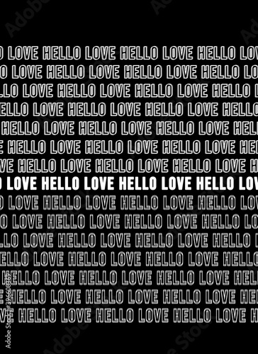 Принти на полотні Hello love typography