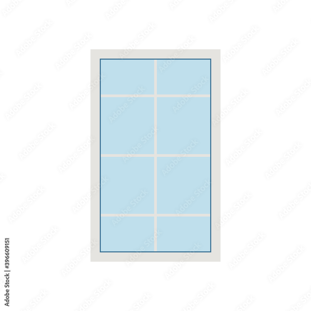 Fototapeta premium Plastic Window Flat Illustration