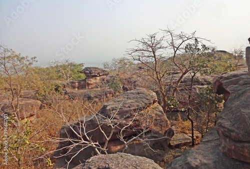 Rock Shelters of Bhimbetka ,UNESCO World Heritage site,bhopal,madhya pradesh,india photo