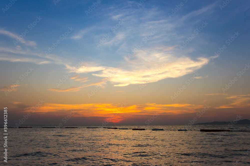 Sunset over Gulf of Thailand