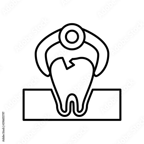 tooth extraction icon vector illustration