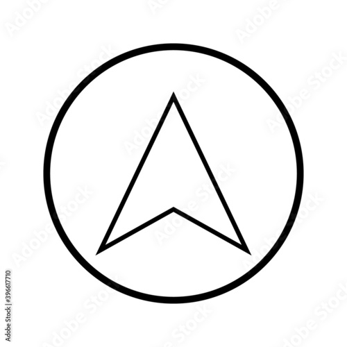 Free Download Navigator web icon. Black circle button with white illustration. - GFXLoad