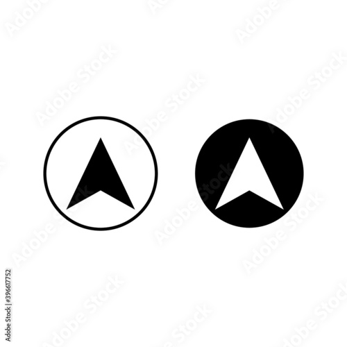 Free Download Navigator web icon. Black circle button with white illustration. - GFXLoad