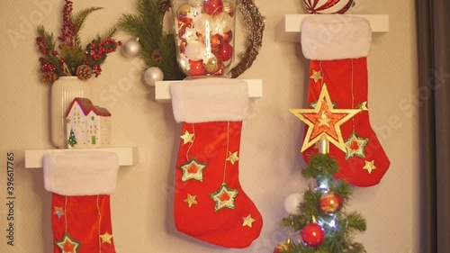 New year decor christmas tree beautiful colors