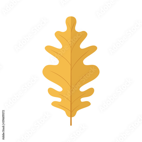 autumn season yellow leaf plant nature icon vector illustration design