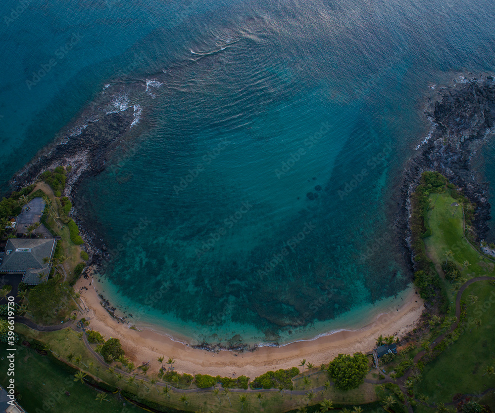 Drone image of Hawaiian islands