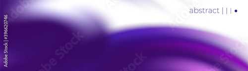 Techno futuristic twisted hi-tech background. Violet waves on white. Smoky vibrant swirl flow. Abstract vector template. 