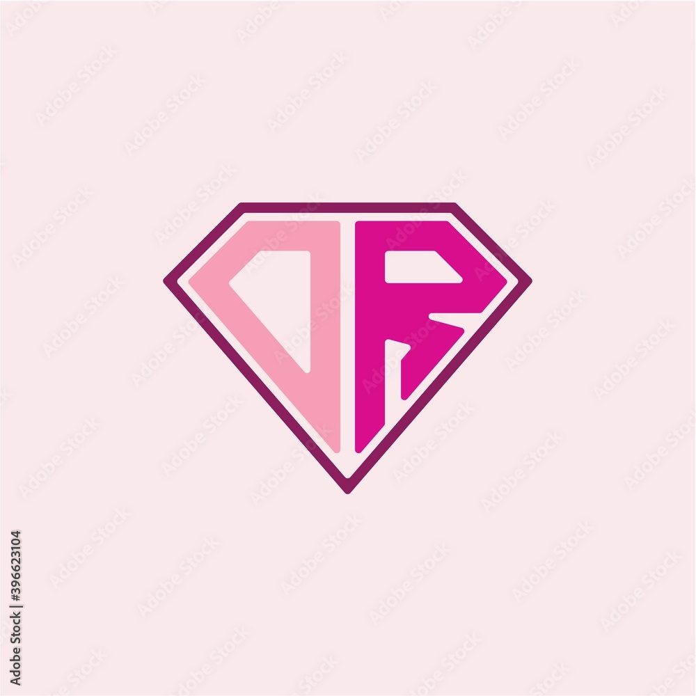 The initial letter of the D R logo is diamond shaped, with a modern minimalist design The initial letter of the D R logo is diamond shaped, with a modern minimalist design