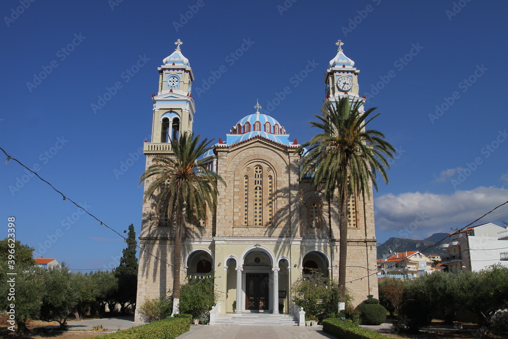 Greece. Aegean Islands. Samos. Church of Agios Nikolaos in  Karlovasi,
