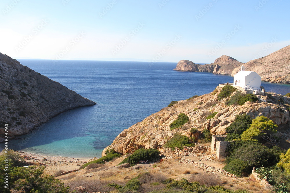Greece. Cyclades Islands. Syros. Armeos beach