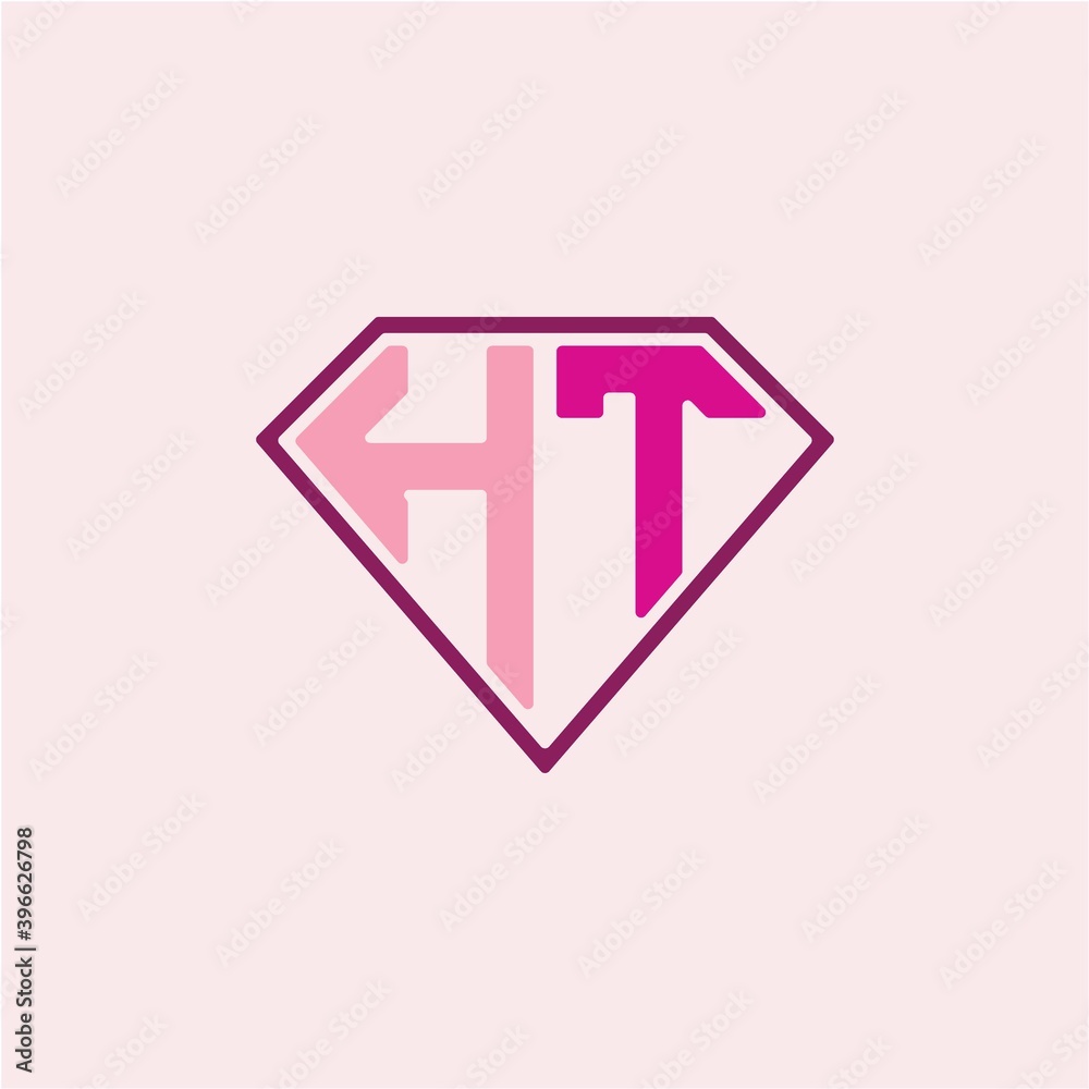 The initial letter of the H T logo is diamond shaped, with a modern minimalist design The initial letter of the H T logo is diamond shaped, with a modern minimalist design