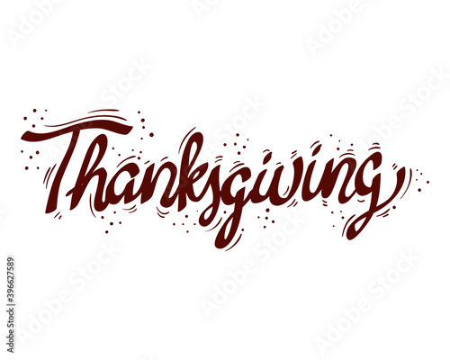 thanksgiving lettering font isolated icon vector illustration design