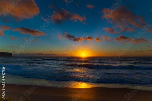 Australian colorful ocean beach sunrise © StephenhIrwin