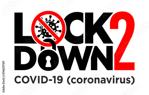 Lockdown 2th coronavirus wave. Covid-19 Pandemic world lockdown  quarantine. Corona Virus Illustration Vector