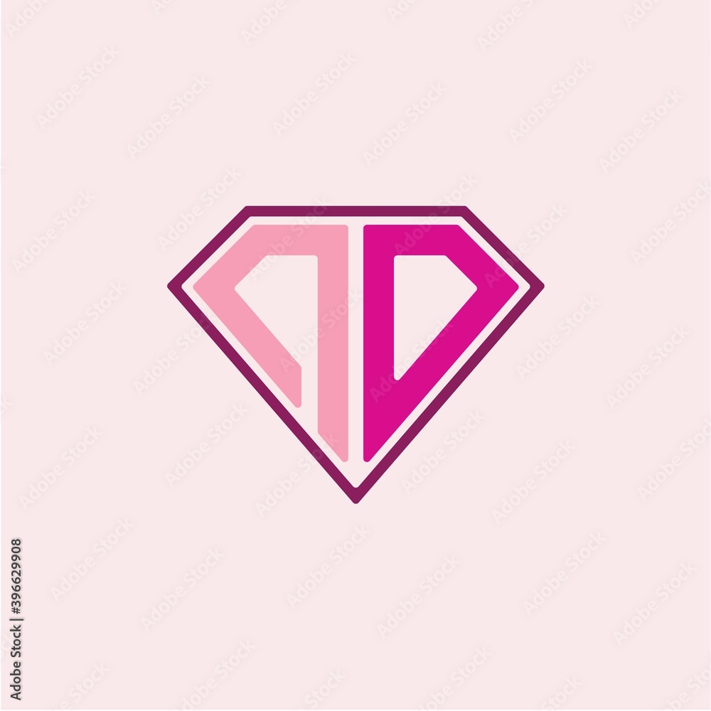 The initial letter of the N D logo is diamond shaped, with a modern minimalist design