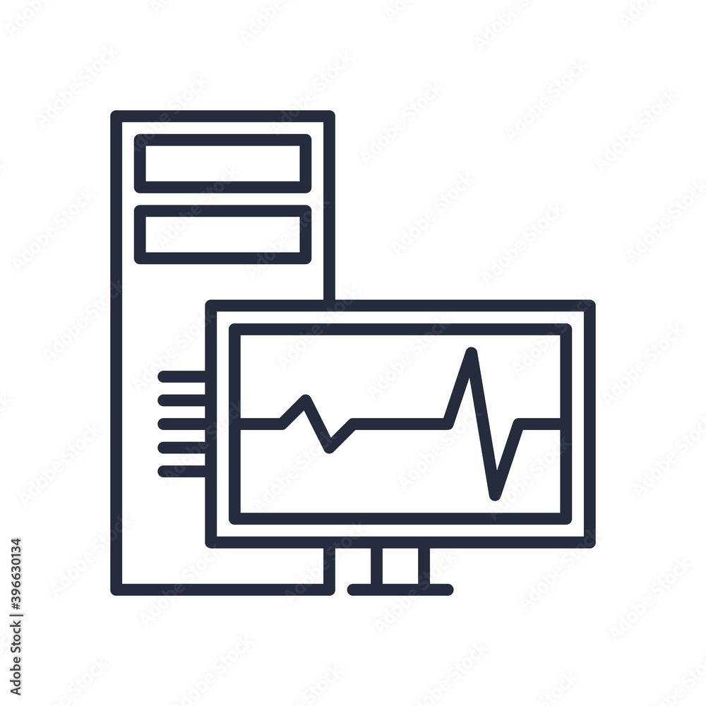 Cardiogram icon. Heart rate monitor tool vector illustration. Cardiogram icon. Heart rate monitor tool vector illustration.