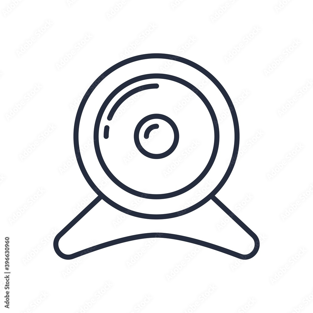 Webcam icon. Video call, online meeting concept icon. Vector illustration. Webcam icon. Video call, online meeting concept icon. Vector illustration.