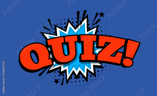 Quiz concept. Quiz word. Vector illustration