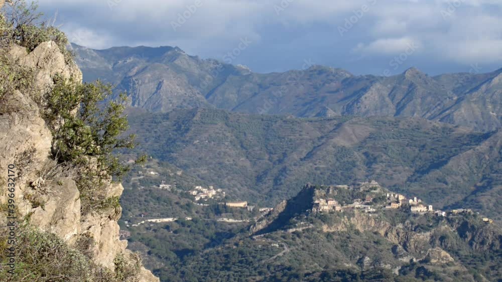 view of the characteristic village of Savoca Messina, on the Peloritani mountains view of the characteristic village of Savoca Messina, on the Peloritani mountains