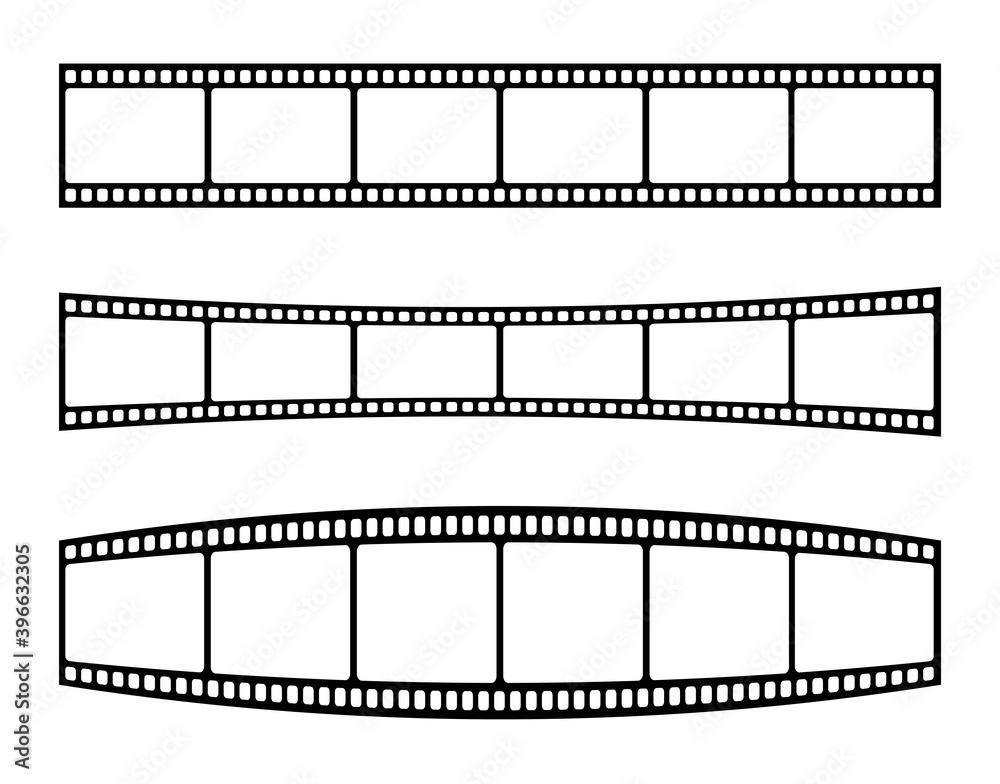 Vector blank cinema film strip.
