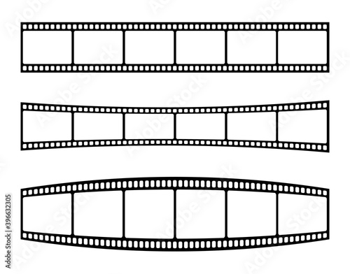 Vector blank cinema film strip.