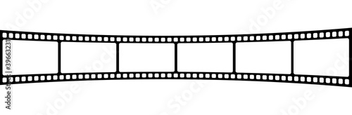 Vector blank cinema film strip.