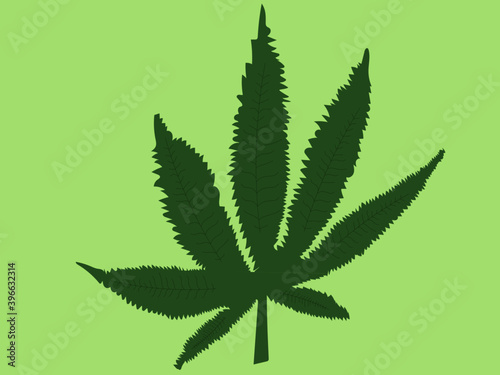 Marijuana or cannabis plant symbol for recreation or medicinal use