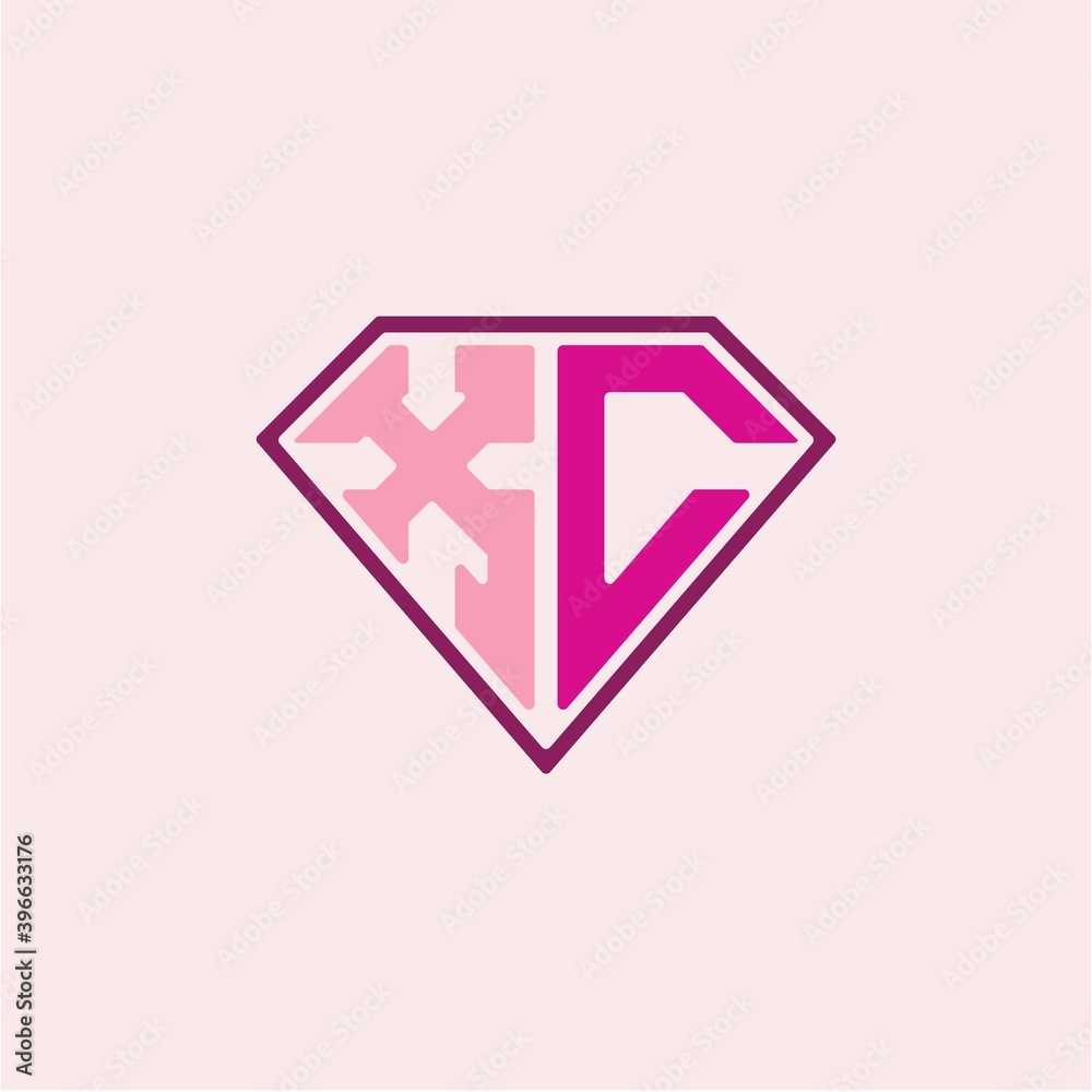 The initial letter of the X C logo is diamond shaped, with a modern minimalist design The initial letter of the X C logo is diamond shaped, with a modern minimalist design