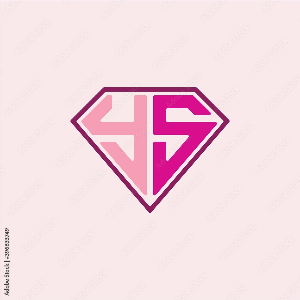 The initial letter of the Y S logo is diamond shaped, with a modern minimalist design The initial letter of the Y S logo is diamond shaped, with a modern minimalist design