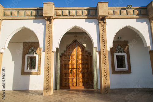 entrance to the mosque called Lebanese in Agadir city morocco