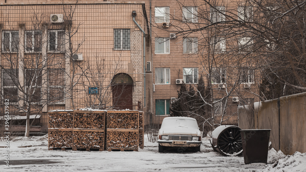 car in the snow