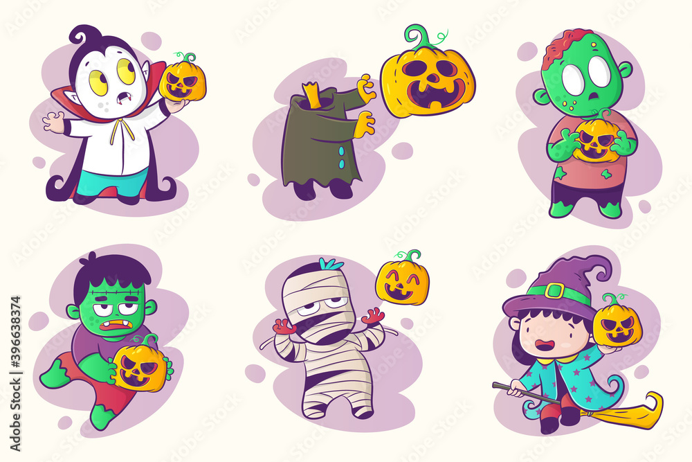 Set of Halloween character Set of Halloween character
