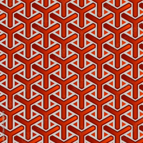 Seamless Abstract Geometric Pattern Vector for Decor and Textile Skin. Red design for textile fabric printing and wallpaper. Design for fashion and home design.