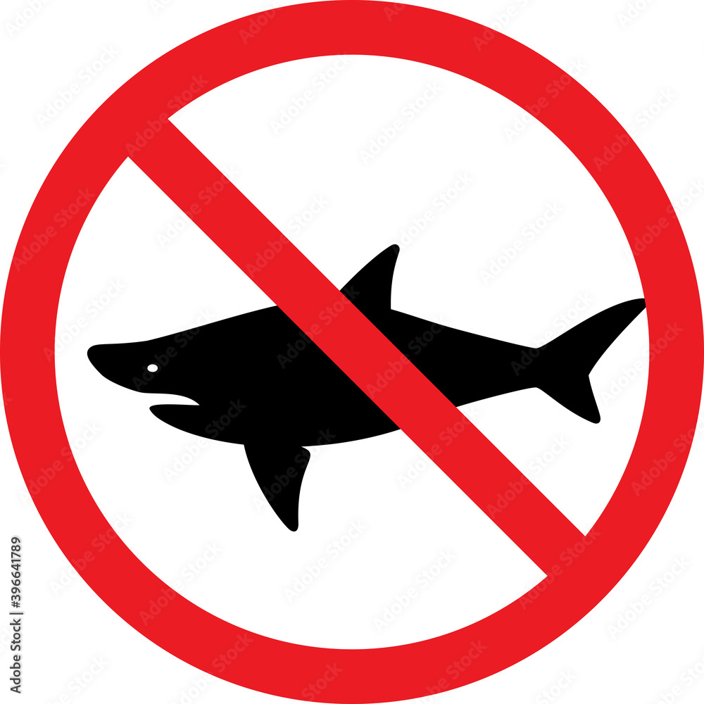 Carrying fish not allowed sign. Red background. Safety signs and ...